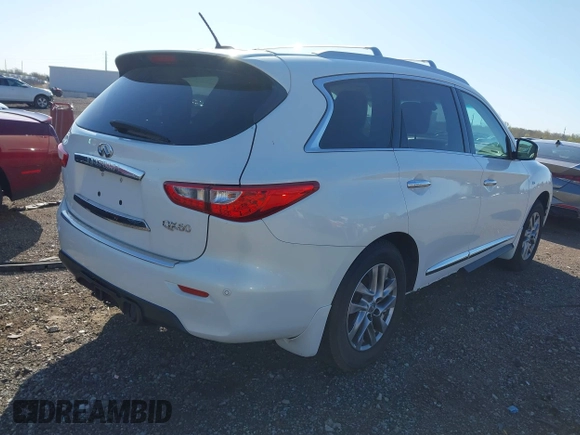 2014 Infiniti QX60 with VIN 5N1AL0MN2EC529288, listed as a IAAI auction lot 42137101 with 147,472 mi miles. Bid and sale history available at carsss.com. Image 4.