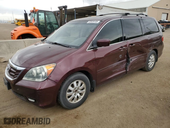 2008 Honda Odyssey EX-L with VIN 5FNRL38678B075882, listed as a Copart auction lot 52539105 with 207,404 mi miles and Salvage Title. Bid and sale history available at carsss.com. Image 1.