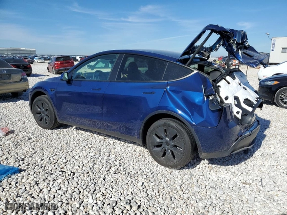 2024 Tesla Model Y with VIN 7SAYGDED4RA302987, listed as a Copart auction lot 81684034 with 0 mi miles and Salvage Title. Bid and sale history available at carsss.com. Image 2.