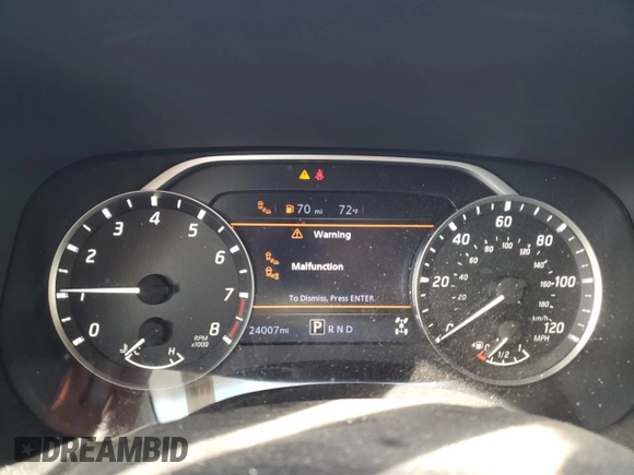 2022 Nissan Frontier Pro-4X with VIN 1N6ED1EK4NN687307, listed as a Copart auction lot 56489915 with 24,007 mi miles and Salvage title. Bid and sale history available at DreamBid. Image 9.