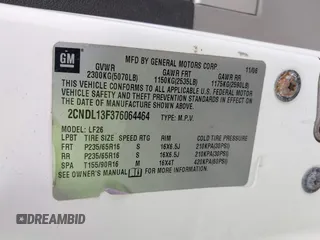 2007 Chevrolet Equinox LS with VIN 2CNDL13F376064464, listed as a IAAI auction lot 41924764 with 127,648 mi miles. Bid and sale history available at carsss.com. Image 9.