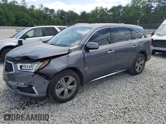 2020 Acura MDX with VIN 5J8YD3H35LL013855, listed as a Copart auction lot 54651515 with 83,778 mi miles and Salvage title. Bid and sale history available at DreamBid. Image 1.