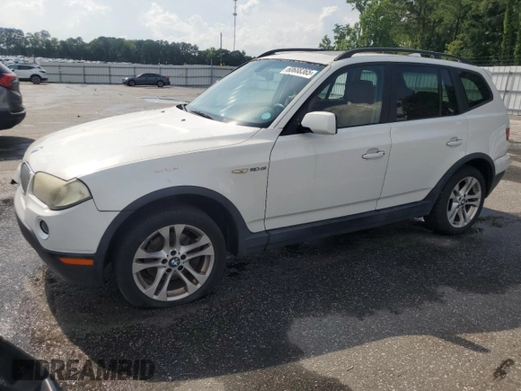 2007 BMW X3 3.0si with VIN WBXPC93477WF24672, listed as a Copart auction lot 60688365 with 140,919 mi miles and Salvage title. Bid and sale history available at DreamBid. Image 1.
