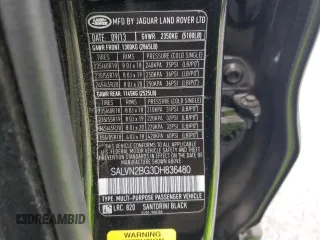 2013 Land Rover Range Rover Evoque Pure z VIN SALVN2BG3DH836480, wystawiony jako Copart lot #48256895 z przebiegiem 116 955 mil mil oraz Szkoda całkowita • Salvage title. Historia ofert i sprzedaży dostępna na DreamBid. Obrazek 13.
