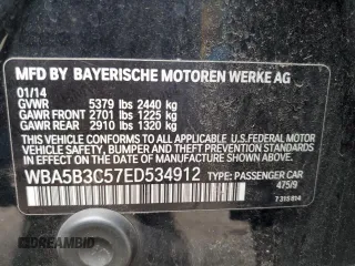 2014 BMW 5 Series 535i xDrive with VIN WBA5B3C57ED534912, listed as a Copart auction lot 80182374 with 134,604 mi miles and Non Repairable. Bid and sale history available at carsss.com. Image 13.