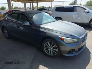 2015 Infiniti Q50 Premium with VIN JN1BV7AR5FM422401, listed as a IAAI auction lot 42654704 with 103,833 mi miles and . Bid and sale history available at DreamBid. Image 1.