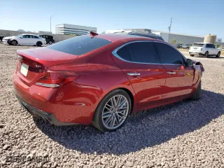 2020 Genesis G70 2.0T with VIN KMTG34LA4LU048830, listed as a Copart auction lot 71755414 with 40,429 mi miles and Salvage Title. Bid and sale history available at carsss.com. Image 3.