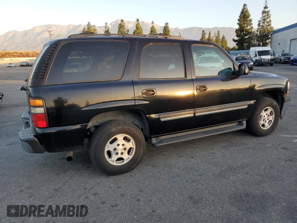 2005 Chevrolet Tahoe LS with VIN 1GNEC13T65R254833, listed as a Copart auction lot 77916164 with 164,550 mi miles and Salvage Title. Bid and sale history available at carsss.com. Image 3.