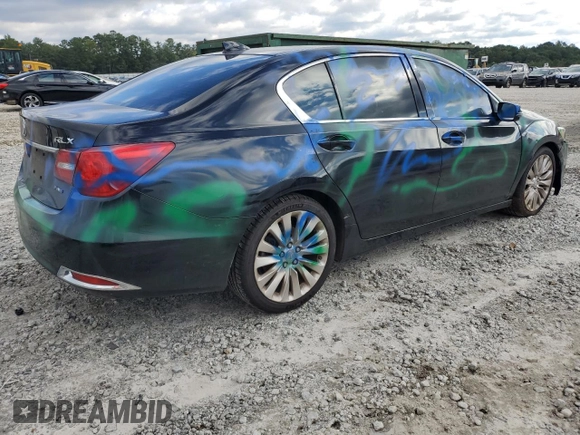 2014 Acura RLX with VIN JH4KC1F36EC002315, listed as a Copart auction lot 72633304 with 149,675 mi miles and Salvage Title. Bid and sale history available at carsss.com. Image 3.
