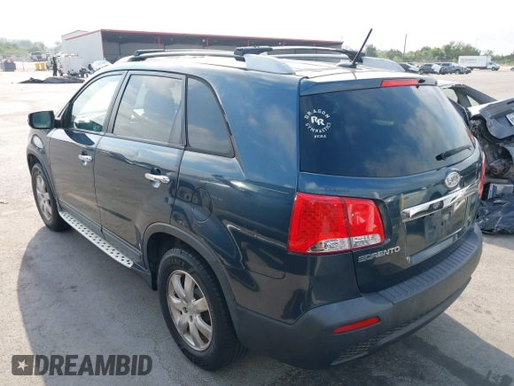 2011 Kia Sorento LX with VIN 5XYKT4A13BG186953, listed as a IAAI auction lot 42075887 with 214,444 mi miles. Bid and sale history available at carsss.com. Image 3.