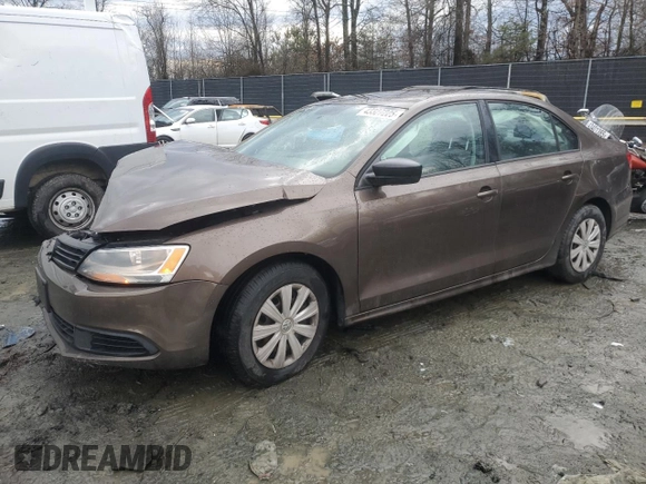 2014 Volkswagen Jetta Sedan S with VIN 3VW1K7AJ5EM321838, listed as a Copart auction lot 43327225 with 110,941 mi miles and Salvage Title. Bid and sale history available at carsss.com. Image 1.