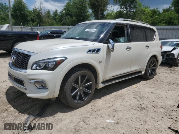 2016 Infiniti QX80 with VIN JN8AZ2NC0G9400613, listed as a Copart auction lot 61346795 with 129,753 mi miles and Clean title. Bid and sale history available at DreamBid. Image 1.