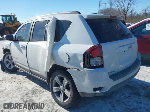 2014 Jeep Compass Latitude with VIN 1C4NJCEB1ED560365, listed as a IAAI auction lot 41348657 with 108,931 mi miles. Bid and sale history available at carsss.com. Image 3.
