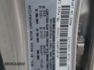 2025 Mazda 3 S Select Sport with VIN JM1BPABM0S1759092, listed as a Copart auction lot 44638055 with Not Provided miles and Salvage Title. Bid and sale history available at DreamBid. Image 13.