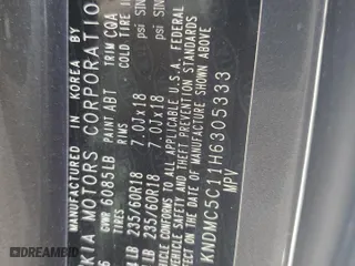 2017 Kia Sedona EX with VIN KNDMC5C11H6305333, listed as a Copart auction lot 45947925 with 91,955 mi miles and Salvage Title. Bid and sale history available at carsss.com. Image 13.