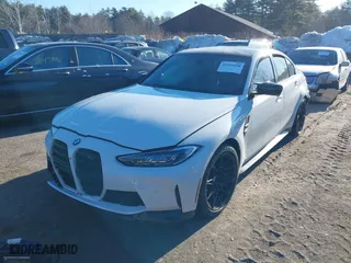 2024 BMW M3 Competition xDrive with VIN WBS43AY04RFT49362, listed as a IAAI auction lot 41691688 with 1 mi miles. Bid and sale history available at carsss.com. Image 2.