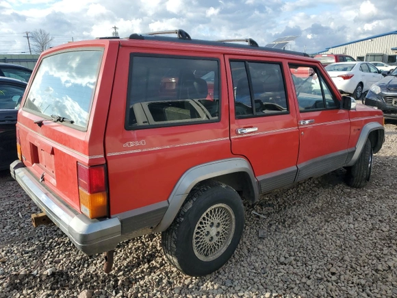 1996 Jeep Cherokee Country with VIN 1J4FJ78S5TL287631, listed as a Copart auction lot 79755834 with 195,365 mi miles and Salvage Title. Bid and sale history available at carsss.com. Image 3.