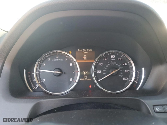 2019 Acura TLX with VIN 19UUB1F38KA006534, listed as a Copart auction lot 81258834 with 80,172 mi miles and Salvage Title. Bid and sale history available at carsss.com. Image 9.