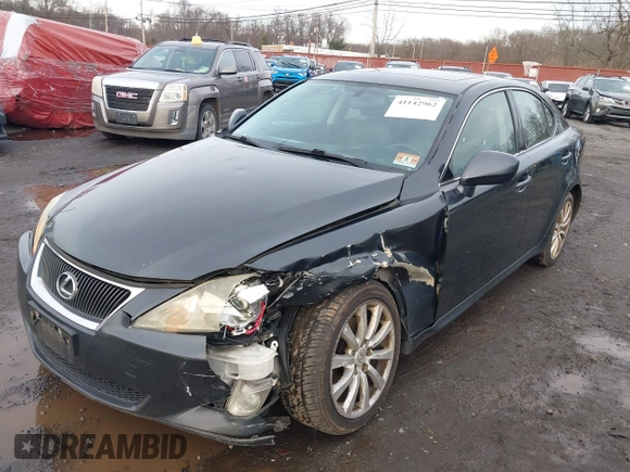2007 Lexus IS 250 with VIN JTHCK262772009223, listed as a IAAI auction lot 41142962 with 207,967 mi miles. Bid and sale history available at carsss.com. Image 6.