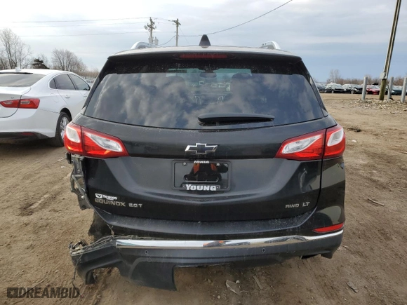 2020 Chevrolet Equinox LT with VIN 3GNAXVEX8LL169295, listed as a Copart auction lot 51056065 with 131,300 mi miles and Salvage Title. Bid and sale history available at carsss.com. Image 6.