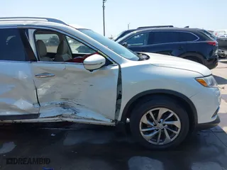 2015 Nissan Rogue SL with VIN 5N1AT2MV9FC886089, listed as a IAAI auction lot 41974712 with 33,946 mi miles. Bid and sale history available at carsss.com. Image 6.