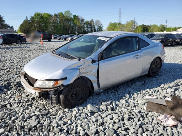2009 Honda Civic Cpe LX with VIN 2HGFG12649H528681, listed as a Copart auction lot 53290745 with 156,798 mi miles and Salvage Title. Bid and sale history available at carsss.com. Image 1.
