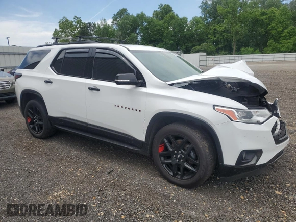 2020 Chevrolet Traverse Premier z VIN 1GNERKKW6LJ273202, wystawiony jako Copart lot #57280525 z przebiegiem 89 370 mil mil oraz Szkoda całkowita • Salvage title. Historia ofert i sprzedaży dostępna na DreamBid. Obrazek 4.