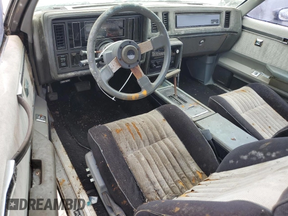 1986 Buick Regal with VIN 1G4GK4775GP227474, listed as a Copart auction lot 77446764 with 43,120 mi miles and Salvage Title. Bid and sale history available at DreamBid. Image 8.