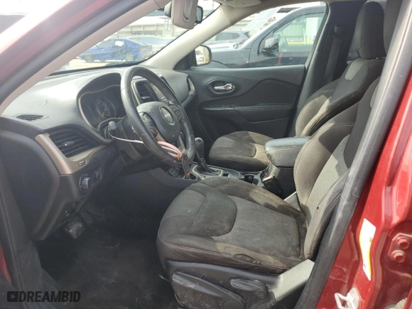 2015 Jeep Cherokee Sport with VIN 1C4PJLAB4FW628372, listed as a Copart auction lot 46843515 with 117,065 mi miles and Salvage Title. Bid and sale history available at carsss.com. Image 7.