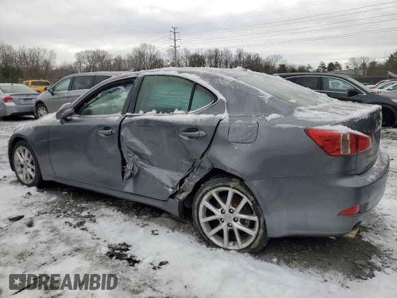 2012 Lexus IS 250 with VIN JTHCF5C25C5059413, listed as a Copart auction lot 87642065 with 108,205 mi miles and Salvage Title. Bid and sale history available at DreamBid. Image 2.