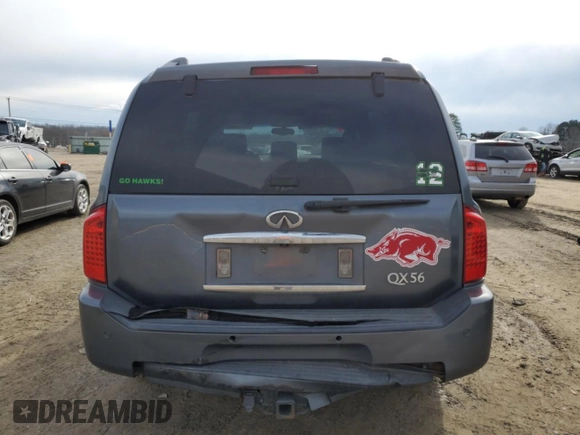 2004 Infiniti QX56 with VIN 5N3AA08C14N807543, listed as a Copart auction lot 87957795 with 0 mi miles and Salvage Title. Bid and sale history available at carsss.com. Image 6.
