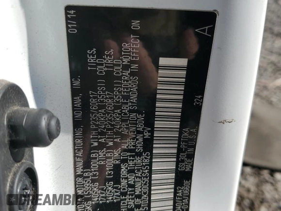 2014 Toyota Sienna L с VIN 5TDZK3DC5ES451825, выставлен на аукционе Copart как лот 79619074 с пробегом 151 146 миль миль и Списание • Salvage title. История ставок и продаж доступна на DreamBid. Изображение 14.
