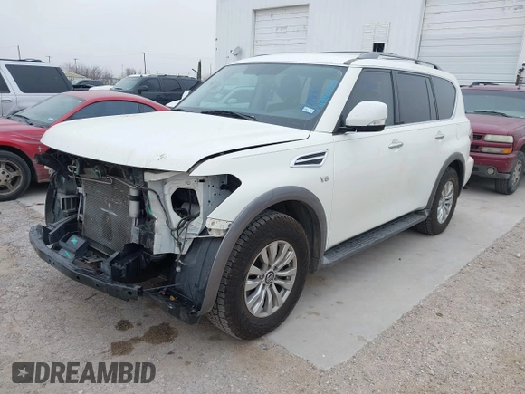 2020 Nissan Armada SV with VIN JN8AY2ND4LX016965, listed as a IAAI auction lot 41426843 with 62,523 mi miles. Bid and sale history available at carsss.com. Image 2.