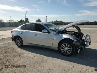 2017 Infiniti Q50 2.0t with VIN JN1CV7AR5HM681574, listed as a Copart auction lot 50114215 with 61,344 mi miles and Salvage Title. Bid and sale history available at carsss.com. Image 11.