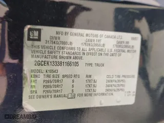 2008 Chevrolet Silverado 1500 LTZ with VIN 2GCEK133381166105, listed as a IAAI auction lot 41877995 with 224,953 mi miles. Bid and sale history available at carsss.com. Image 9.