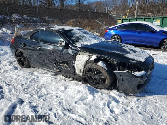 2017 BMW 6 Series 650i with VIN WBA6F5C50HD996804, listed as a Copart auction lot 41377645 with 0 mi miles and Salvage Title. Bid and sale history available at carsss.com. Image 4.