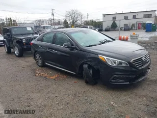 2016 Hyundai Sonata 2.4L Sport with VIN 5NPE34AF7GH324356, listed as a IAAI auction lot 40931068 with 90,630 mi miles. Bid and sale history available at carsss.com. Image 1.