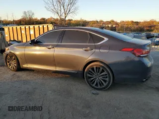 2017 Genesis G80 Ultimate with VIN KMHGN4JFXHU180517, listed as a Copart auction lot 80108534 with 88,874 mi miles and Salvage Title. Bid and sale history available at DreamBid. Image 2.