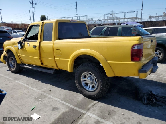 2002 Ford Ranger XL Fleet with VIN 1FTYR44V72PB22855, listed as a Copart auction lot 46700645 with 261,126 mi miles and Salvage Title. Bid and sale history available at carsss.com. Image 2.