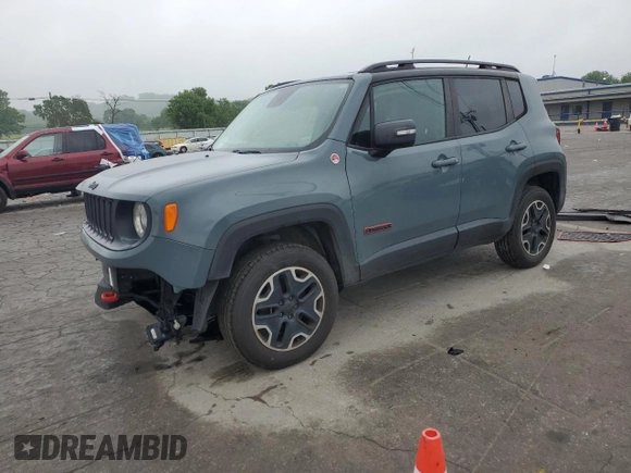2015 Jeep Renegade Trailhawk with VIN ZACCJBCT8FPC18217, listed as a Copart auction lot 56537685 with 101,489 mi miles and Clean title. Bid and sale history available at DreamBid. Image 1.