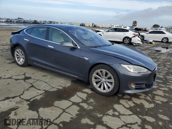 2016 Tesla Model S 70 with VIN 5YJSA1E10GF147377, listed as a Copart auction lot 86799084 with 93,805 mi miles and Salvage Title. Bid and sale history available at DreamBid. Image 4.