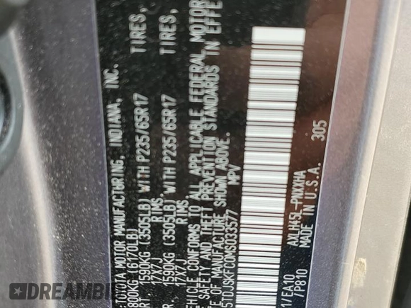 2021 Toyota Sienna XLE z VIN 5TDJSKFC0MS033577, wystawiony jako Copart lot #57146505 z przebiegiem 60 397 mil mil oraz Szkoda całkowita • Salvage title. Historia ofert i sprzedaży dostępna na DreamBid. Obrazek 13.