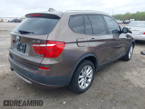 2013 BMW X3 xDrive28i with VIN 5UXWX9C50DLK59656, listed as a IAAI auction lot 41899196 with 130,417 mi miles. Bid and sale history available at carsss.com. Image 4.