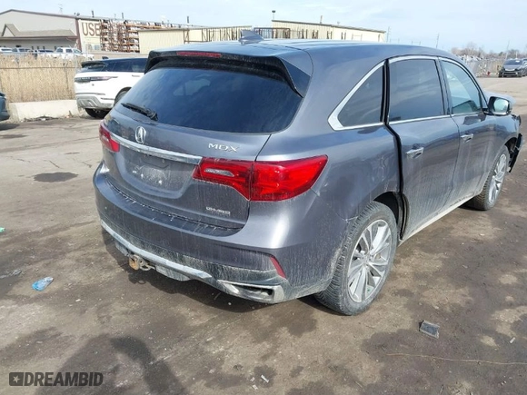 2017 Acura MDX w/Technology Pkg with VIN 5FRYD4H55HB010999, listed as a IAAI auction lot 41685189 with 156,601 mi miles. Bid and sale history available at carsss.com. Image 4.