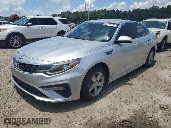 2019 Kia Optima LX with VIN 5XXGT4L39KG278156, listed as a Copart auction lot 65184395 with 158,414 mi miles and Clean title. Bid and sale history available at DreamBid. Image 1.