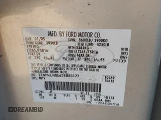 2005 Ford Excursion Special Serv with VIN 1FMNU40L65EB83177, listed as a Copart auction lot 54271885 with 147,145 mi miles and Salvage Title. Bid and sale history available at DreamBid. Image 13.