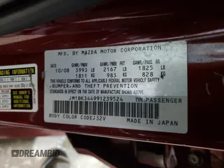 2009 Mazda 3 S Touring with VIN JM1BK344991239524, listed as a Copart auction lot 47602675 with 124,758 mi miles and Salvage Title. Bid and sale history available at DreamBid. Image 12.