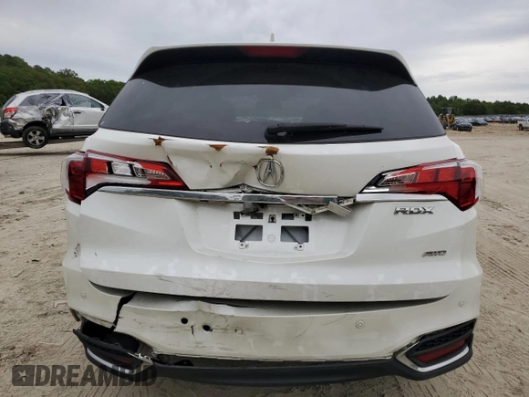 2018 Acura RDX Advance with VIN 5J8TB4H77JL008629, listed as a Copart auction lot 58046095 with 96,660 mi miles and Salvage title. Bid and sale history available at DreamBid. Image 6.