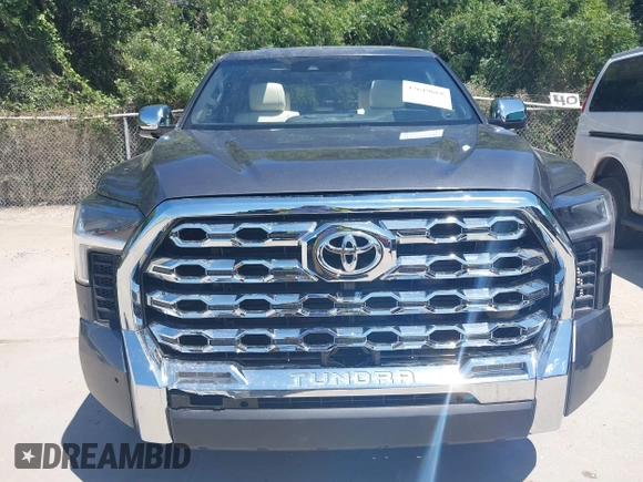 2024 Toyota Tundra 1794 Edition with VIN 5TFMA5DBXRX142402, listed as a IAAI auction lot 42619668 with 17,523 mi miles and . Bid and sale history available at DreamBid. Image 12.