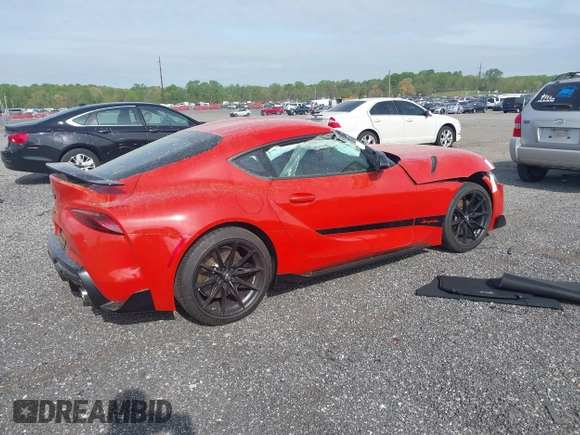 2024 Toyota Supra 3.0 with VIN WZ1DB0G09RW063546, listed as a IAAI auction lot 42102760 with 4,854 mi miles and . Bid and sale history available at DreamBid. Image 4.